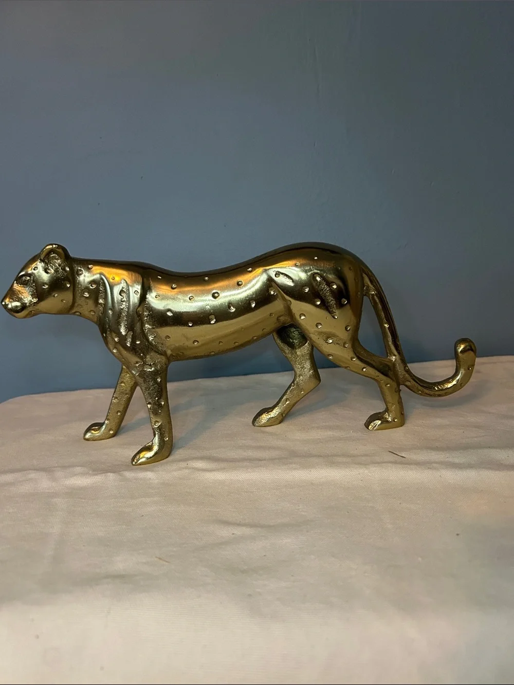 Gold Leopard/Cheetah Table Accent Sculpture